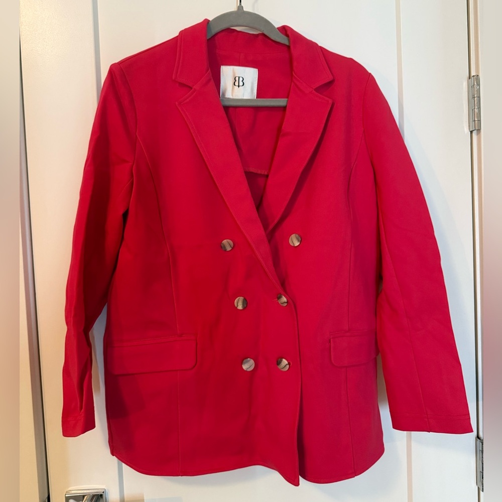 NWOT Hot Pink Betabrand Double Breasted Blazer - Medium